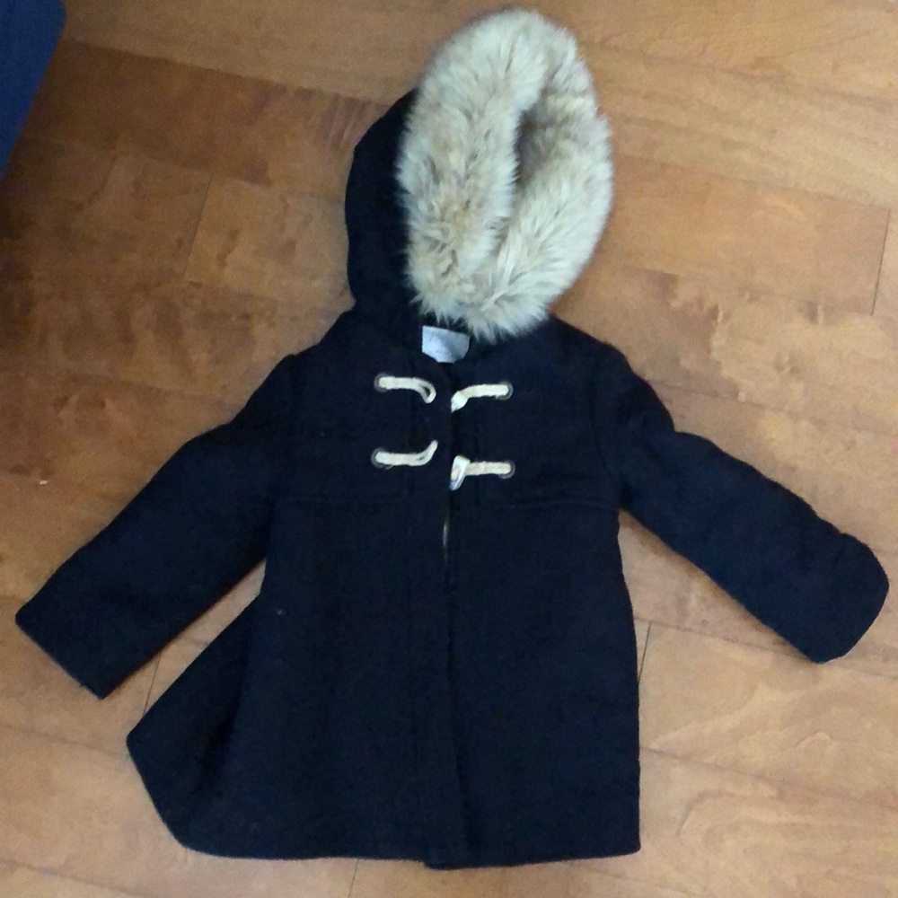 Toddler faux fur coat by zara